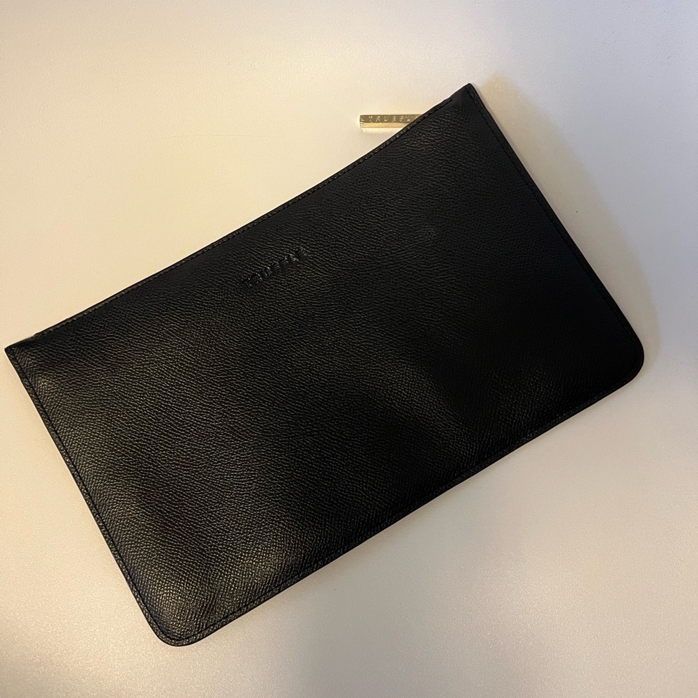 TRUFFLE Black Leather Clutch